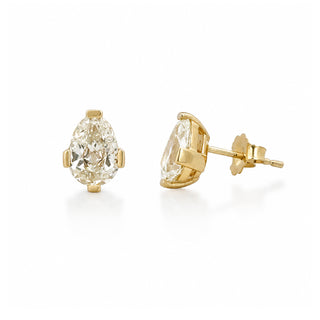 Pear Shape Diamond Stud Earrings