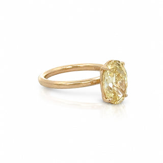 Oval Yellow Diamond Solitaire Engagement Ring