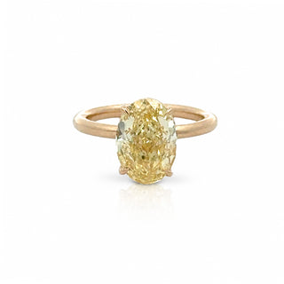 Oval Yellow Diamond Solitaire Engagement Ring