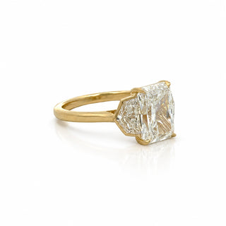 Radiant Cut Diamond Engagement Ring With Cadillac Side Stones