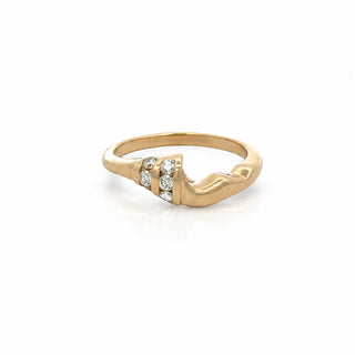 Round Diamond Snake Ring