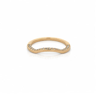 Pavé Diamond Curved Contour Band
