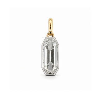 Bezel Elongated Octagon Lab Diamond Pendant