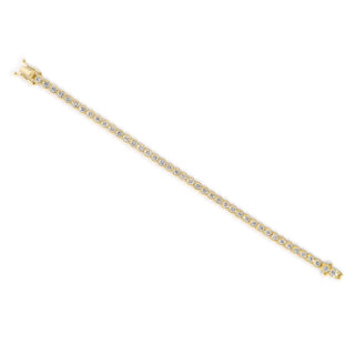 Bezel Natural Diamond Tennis Bracelet