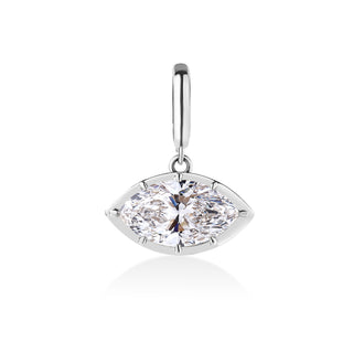 Georgian East West Marquise Lab Diamond Pendant