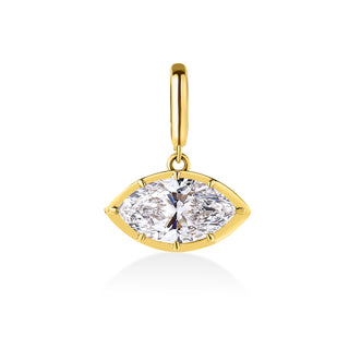 Georgian East West Marquise Lab Diamond Pendant