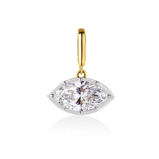Georgian East West Marquise Lab Diamond Pendant
