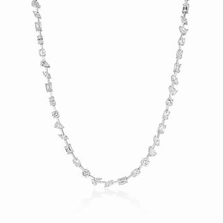 Mixed Shape Lab Diamond Tennis Necklace