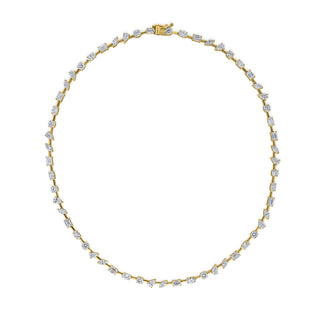 Mixed Shape Lab Diamond Tennis Necklace
