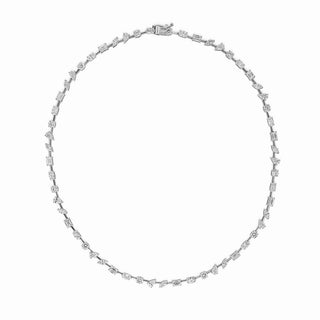 Mixed Shape Lab Diamond Tennis Necklace