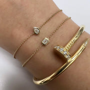 Bezel-set Fancy Shape Diamond Bracelet