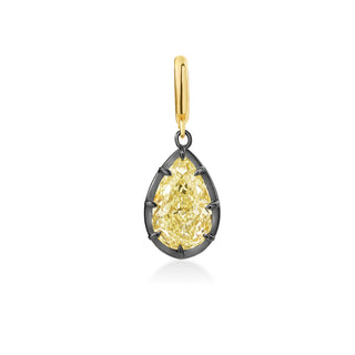 Georgian Pear Yellow Lab Diamond Pendant