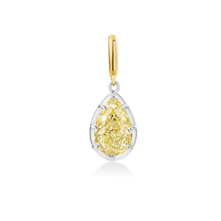 Georgian Pear Yellow Lab Diamond Pendant