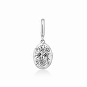 Oval Georgian Lab Grown Diamond Pendant