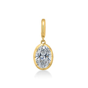 Oval Georgian Lab Grown Diamond Pendant