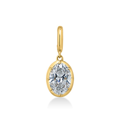 Oval Georgian Lab Grown Diamond Pendant