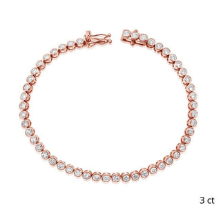 Bezel Natural Diamond Tennis Bracelet