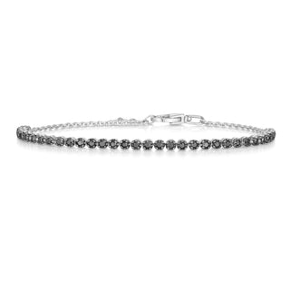 Mini Black Sapphire Tennis Chain Bracelet
