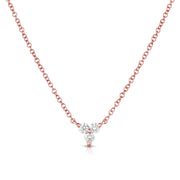 Dainty Diamond Tripod Necklace