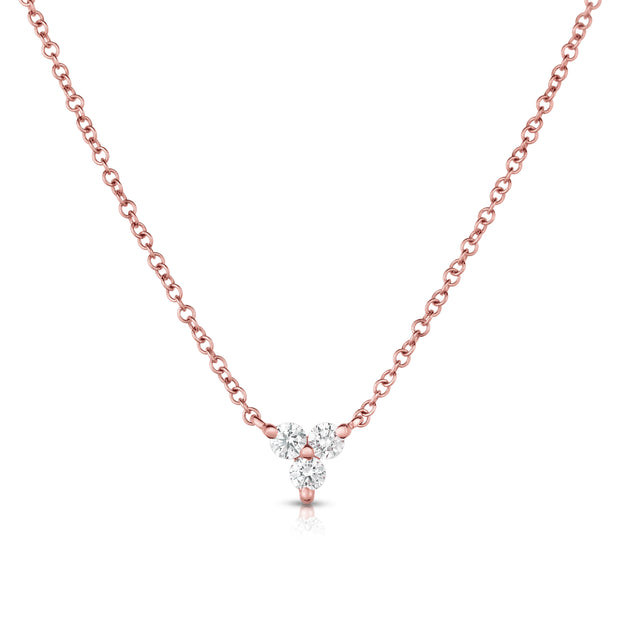 Dainty Diamond Tripod Necklace
