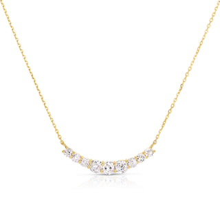 Graduated Diamond Bar Necklace