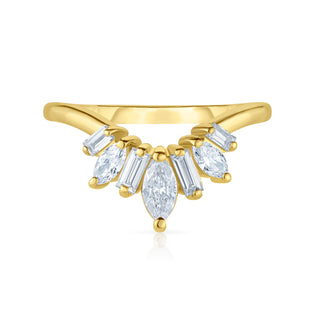 Fanned Diamond Ring