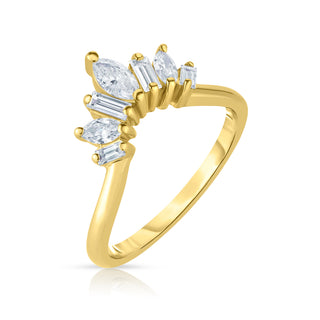 Fanned Diamond Ring