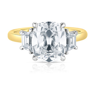 2.69 Carat Antique Cushion Cut Diamond Engagement Ring