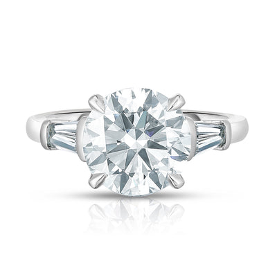 3.50 Carat Round Cut Diamond Engagement Ring