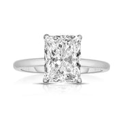 3 Radiant Cut Solitaire Diamond in Classic Two-Tone Setting