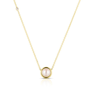 Pearl & Diamond Pendant Necklace