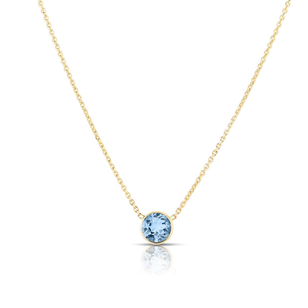 Bezel Set Gemstone Necklace