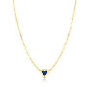 Mini Gemstone Heart Necklace