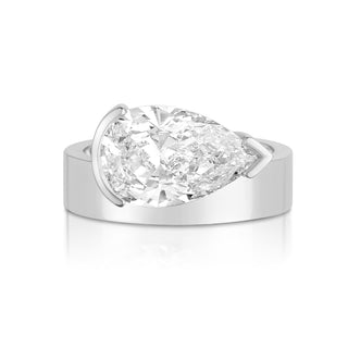 3.01 Carat Pear Cut Diamond Engagement Ring