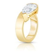3.01 Carat East-West Pear Diamond Engagement Ring