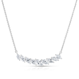 Sideways Marquise Diamond Bar Necklace