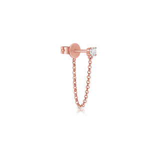 Diamond Chain Stud Earrings