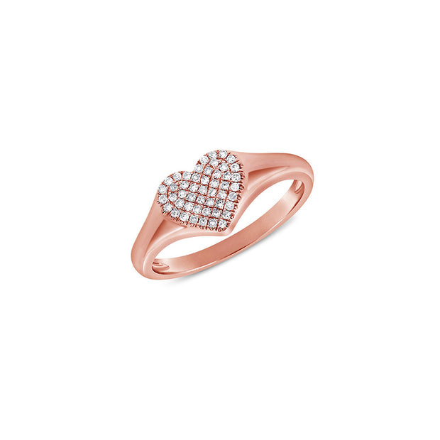 Project Cece | Pavé Diamond Signet Pinky Ring