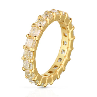 Fancy Yellow Asscher Diamond Eternity Band