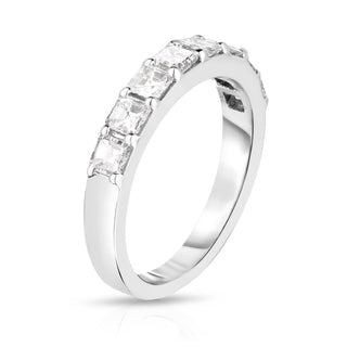 Asscher Diamond Half Eternity Band