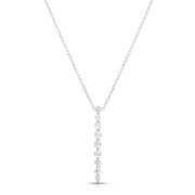 Graduated Diamond Single Prong Necklace