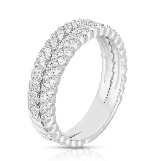 Braided Diamond Ring