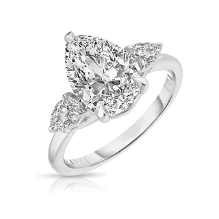 Pear Shape Engagement Ring with Sidestones