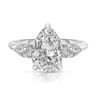 Pear Shape Engagement Ring with Sidestones