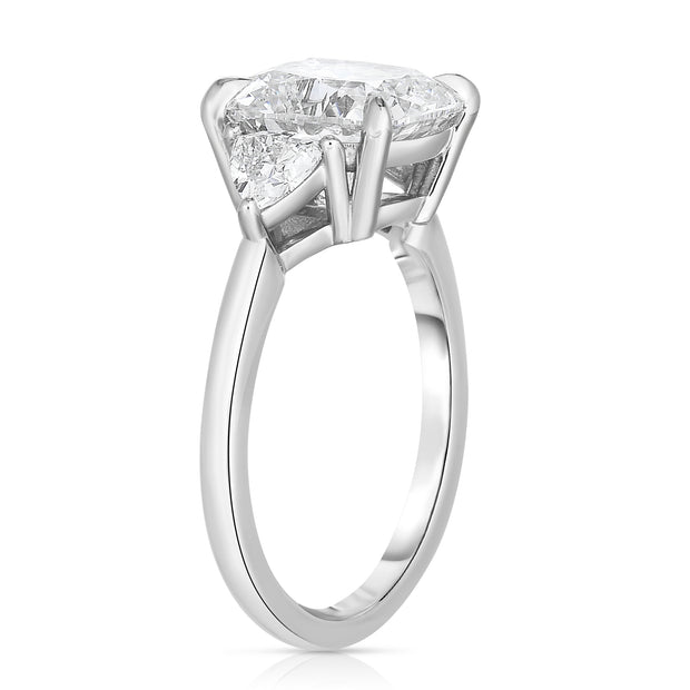3.09 Carat Cushion Cut Diamond Engagement Ring