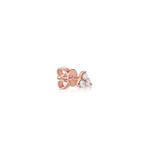Mini Diamond Tripod Stud Earrings