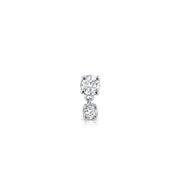 Double Diamond Dangle Stud Earrings