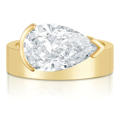 3.01 Carat Pear Cut Diamond Engagement Ring