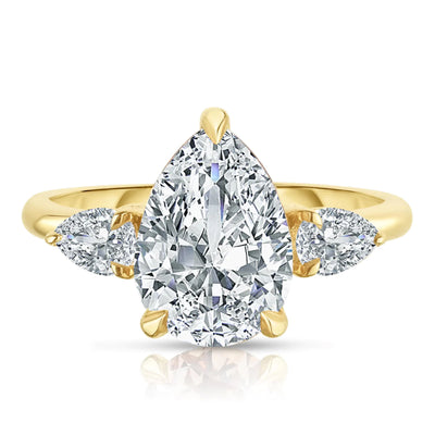 Pear Shape Engagement Ring with Sidestones