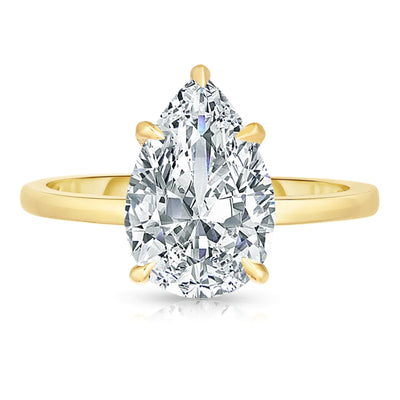 2.50 Carat Pear Cut Diamond Engagement Ring Classic Setting